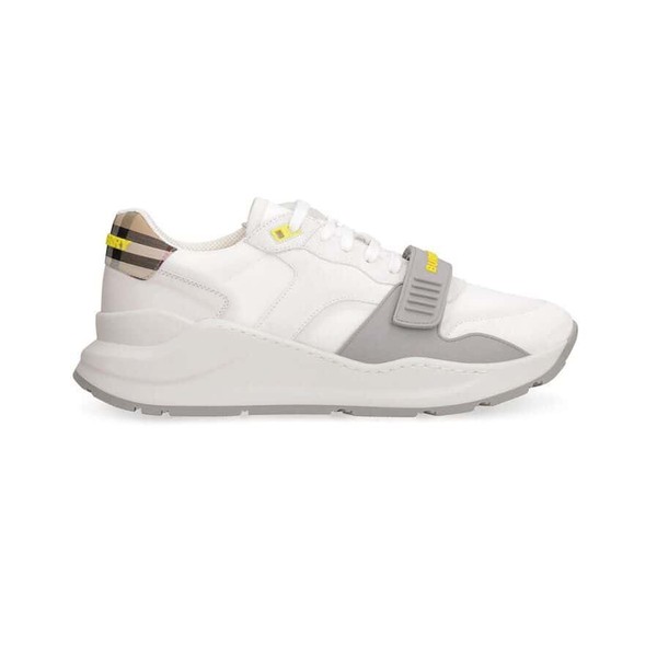 BURBERRY VINTAGE CHECK VELCRO STRAP SNEAKERS IN WHITE - BBR003