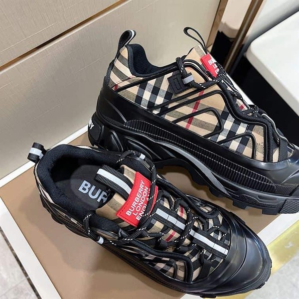 BURBERRY VINTAGE CHECK COTTON ARTHUR SNEAKERS - BBR006 - Image 4