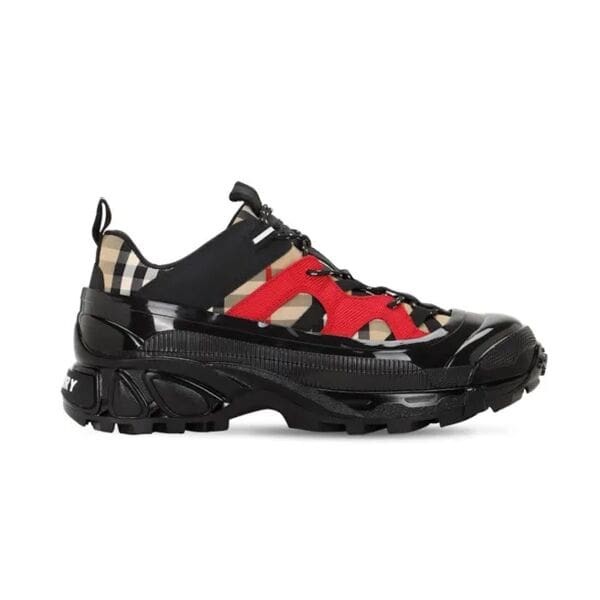 BURBERRY VINTAGE CHECK COTTON AND NYLON ARTHUR SNEAKERS - BBR007