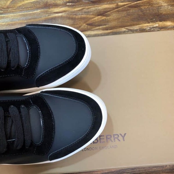 BURBERRY LEATHER AND HOUSE CHECK COTTON SNEAKERS - BBR014 - Image 7