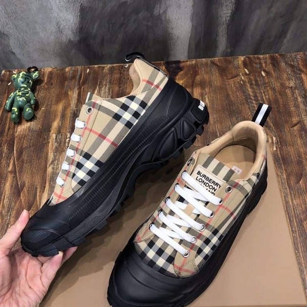 BURBERRY VINTAGE CHECK COTTON ARTHUR SNEAKERS - BBR028 - Image 4