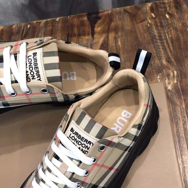 BURBERRY VINTAGE CHECK COTTON ARTHUR SNEAKERS - BBR028 - Image 9