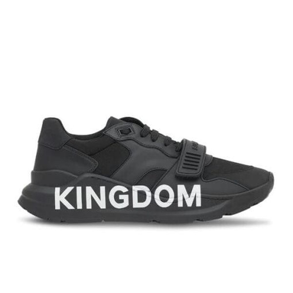 BURBERRY BLACK KINGDOM PRINT SNEAKERS - BBR030 - Image 11