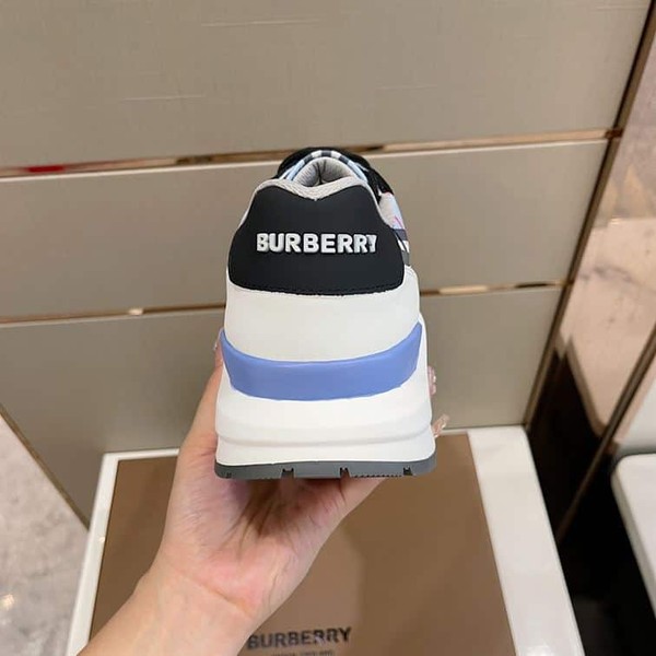 BURBERRY CHECK NYLON, LEATHER AND SUEDE SNEAKERS - BBR031 - Image 6