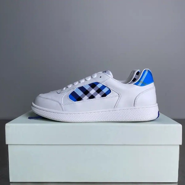 BURBERRY LEATHER AND CHECK TERRACE SNEAKERS - BBR035 - Image 2