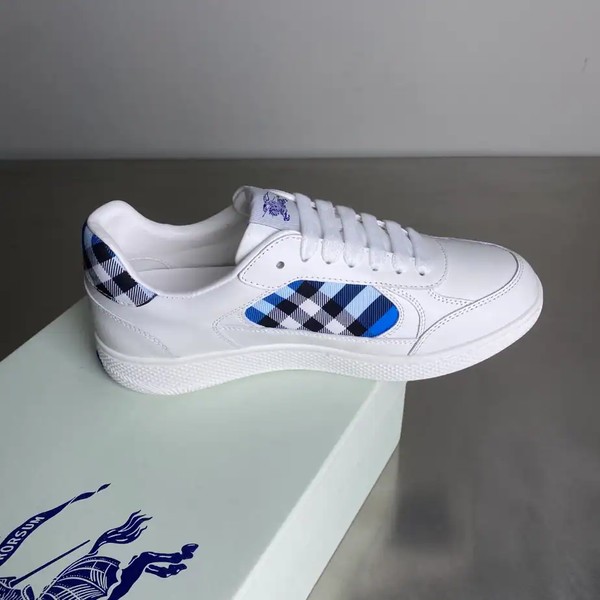 BURBERRY LEATHER AND CHECK TERRACE SNEAKERS - BBR035 - Image 6