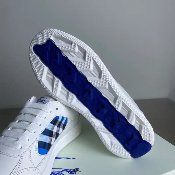 BURBERRY LEATHER AND CHECK TERRACE SNEAKERS - BBR035 - Image 9
