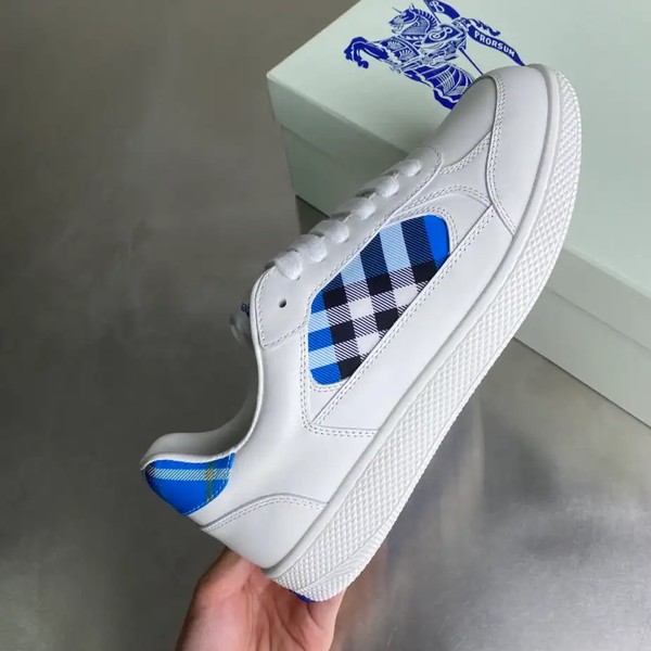 BURBERRY LEATHER AND CHECK TERRACE SNEAKERS - BBR035 - Image 10