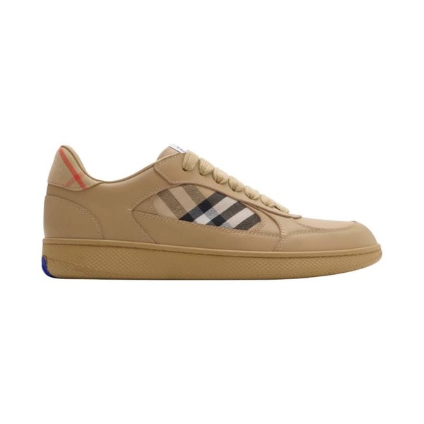 BURBERRY LEATHER AND CHECK TERRACE SNEAKERS - BBR036