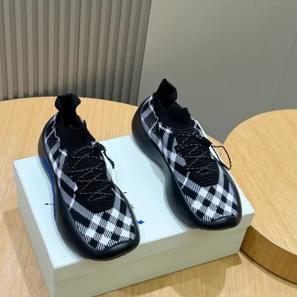 BURBERRY CHECK KNIT NEPTUNE SNEAKERS - BBR053 - Image 2