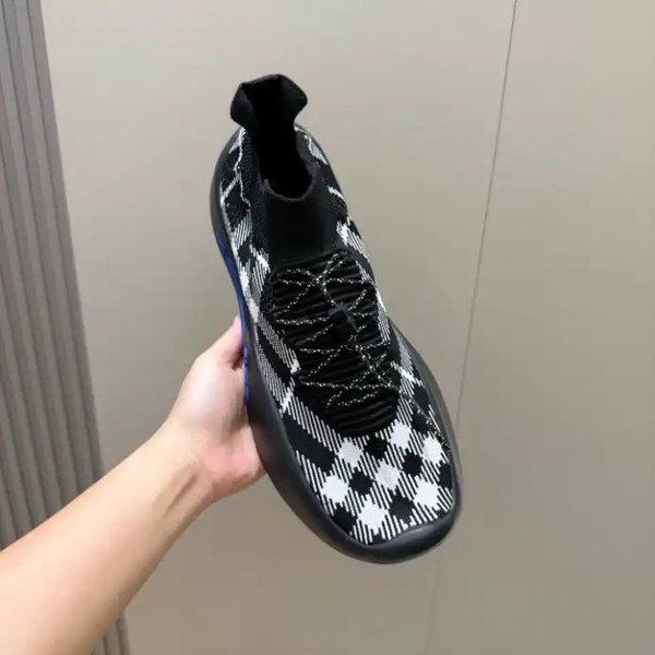 BURBERRY CHECK KNIT NEPTUNE SNEAKERS - BBR053 - Image 3