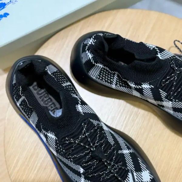 BURBERRY CHECK KNIT NEPTUNE SNEAKERS - BBR053 - Image 4