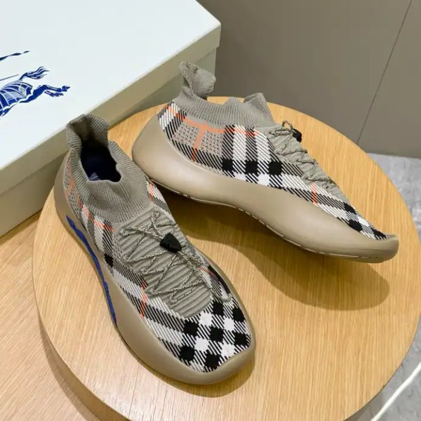 BURBERRY CHECK KNIT NEPTUNE SNEAKERS - BBR055 - Image 3