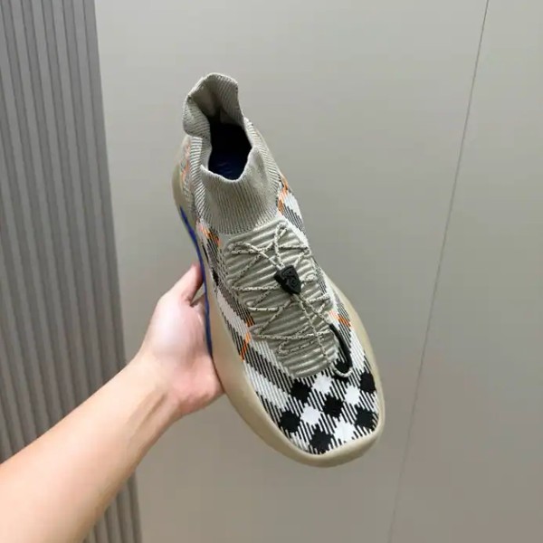BURBERRY CHECK KNIT NEPTUNE SNEAKERS - BBR055 - Image 4