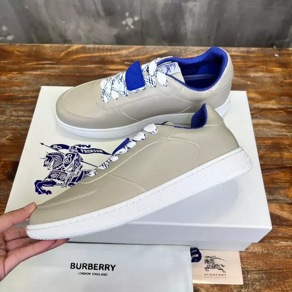 BURBERRY LEATHER SNEAKERS - BBR078 - Image 3