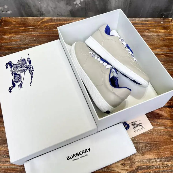 BURBERRY LEATHER SNEAKERS - BBR078 - Image 8