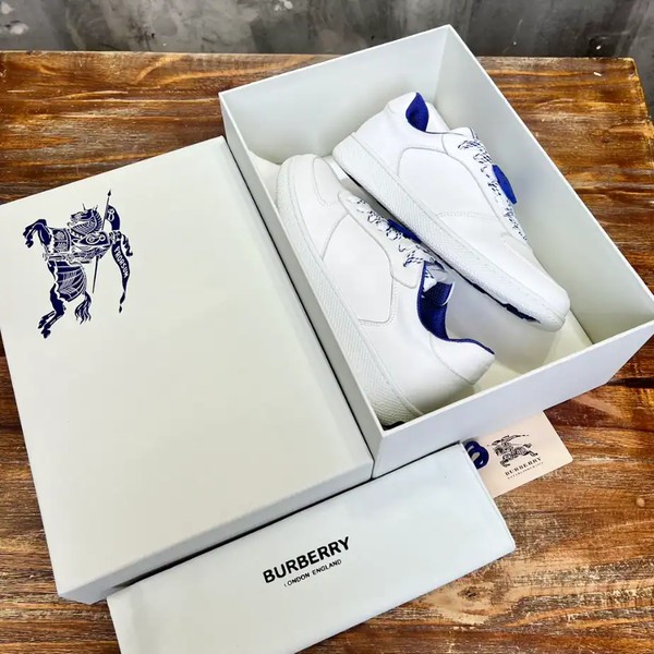 BURBERRY LEATHER SNEAKERS - BBR080 - Image 7