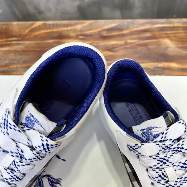BURBERRY LEATHER AND CHECK TERRACE SNEAKERS - BBR082 - Image 6