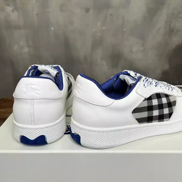 BURBERRY LEATHER AND CHECK TERRACE SNEAKERS - BBR082 - Image 8