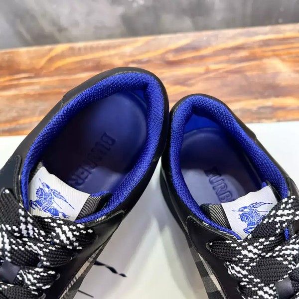 BURBERRY LEATHER AND CHECK TERRACE SNEAKERS - BBR084 - Image 5