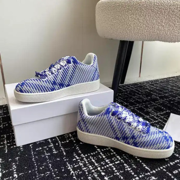 BURBERRY CHECK KNIT BOX SNEAKERS - BBR097 - Image 6