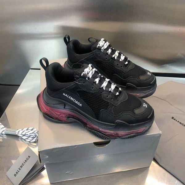BALENCIAGA TRIPLE S BLACK RED CLEAR SOLE - BLA012 - Image 2