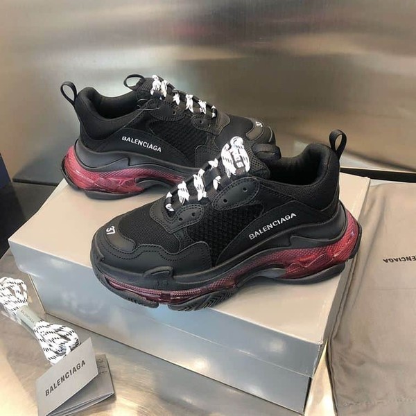 BALENCIAGA TRIPLE S BLACK RED CLEAR SOLE - BLA012 - Image 3