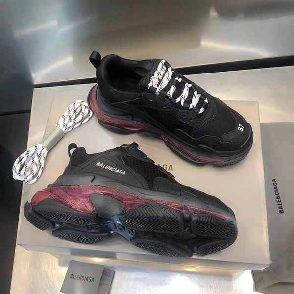 BALENCIAGA TRIPLE S BLACK RED CLEAR SOLE - BLA012 - Image 4