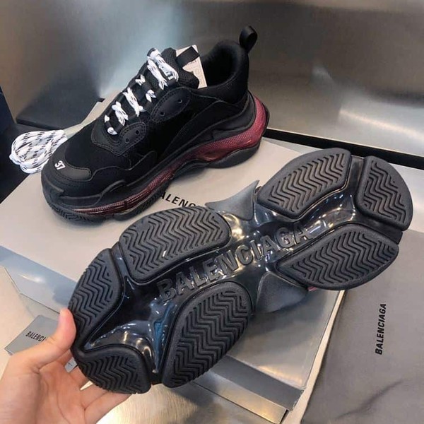 BALENCIAGA TRIPLE S BLACK RED CLEAR SOLE - BLA012 - Image 8