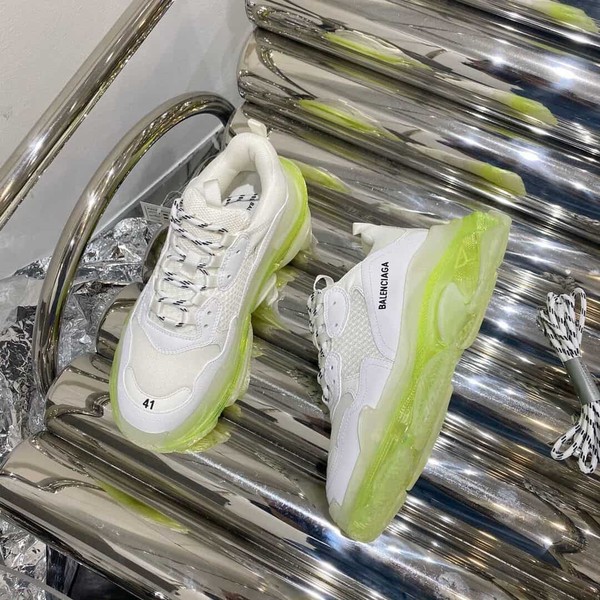 BALENCIAGA TRIPLE S WHITE GREEN CLEAR SOLE - BLA013 - Image 3