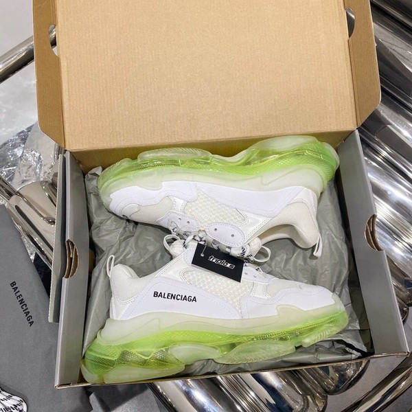 BALENCIAGA TRIPLE S WHITE GREEN CLEAR SOLE - BLA013 - Image 4