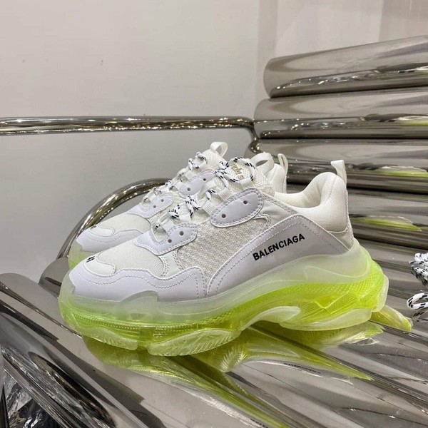 BALENCIAGA TRIPLE S WHITE GREEN CLEAR SOLE - BLA013 - Image 5
