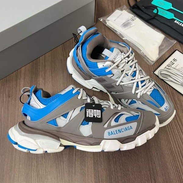 BALENCIAGA TRACK SNEAKER IN BLUE BROWN - BLA089 - Image 6