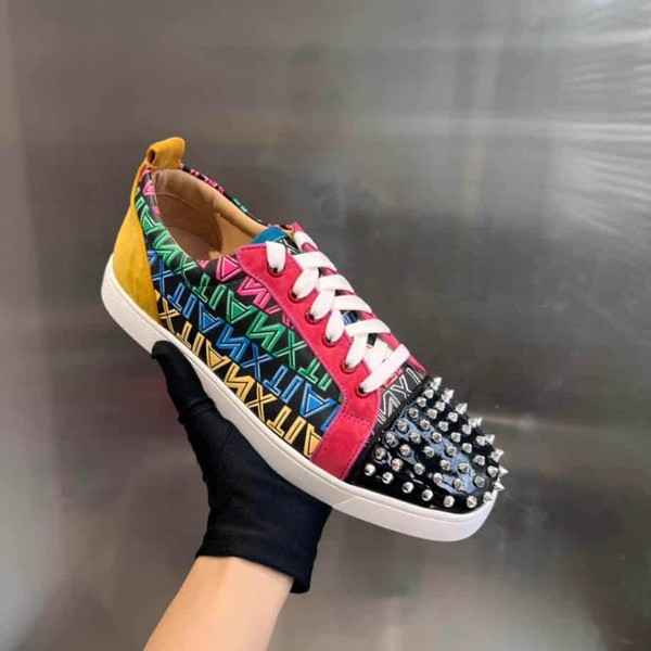 Christian Louboutin Louis Junior Spikes Multicolor Sneaker - CLS043 - Image 2