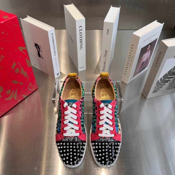Christian Louboutin Louis Junior Spikes Multicolor Sneaker - CLS043 - Image 4