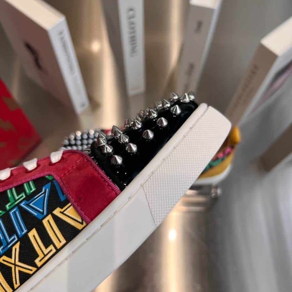 Christian Louboutin Louis Junior Spikes Multicolor Sneaker - CLS043 - Image 6