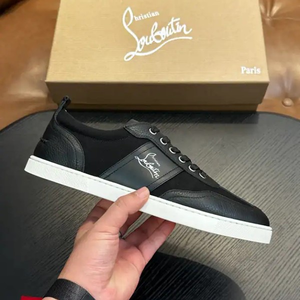 Christian Louboutin Retero Canvas and Leather Low-Top Sneakers - CLS087