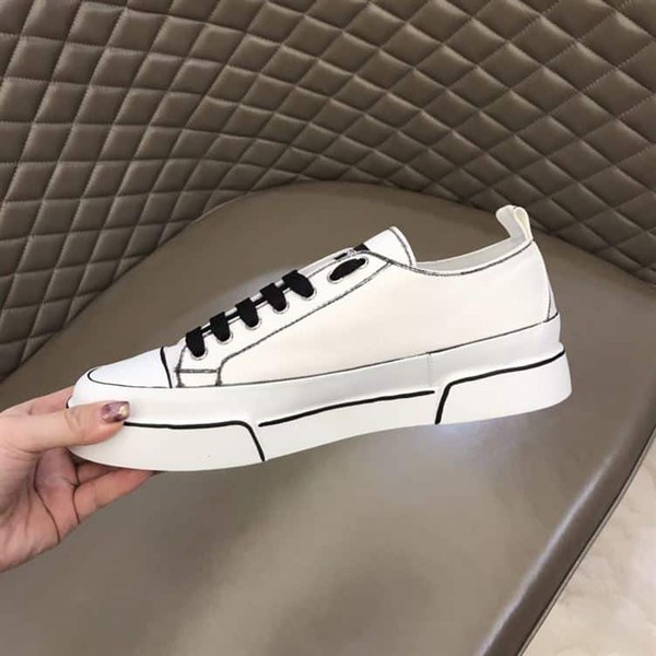 DOLCE & GABBANA HAND PAINTED CANVAS PORTOFINO LIGHT SNEAKERS IN WHITE – DG008 - Image 4