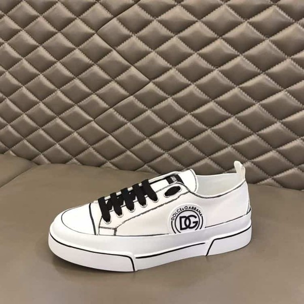 DOLCE & GABBANA HAND PAINTED CANVAS PORTOFINO LIGHT SNEAKERS IN WHITE – DG008 - Image 7