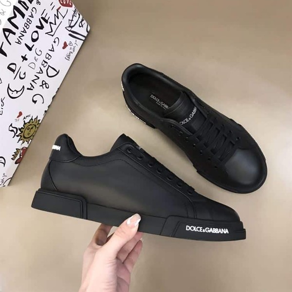 DOLCE & GABBANA BLACK LOW TOP SNEAKER – DG009 - Image 8