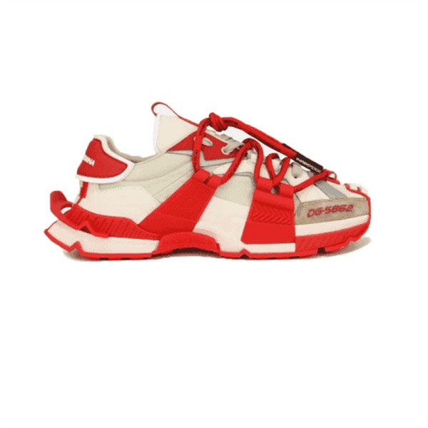 DOLCE & GABBANA MIXED-MATERIAL SPACE SNEAKRES IN RED – DG012 - Image 11