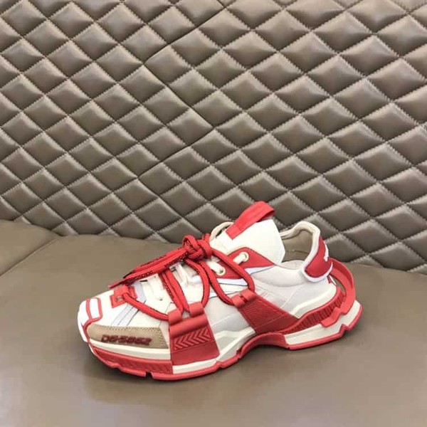 DOLCE & GABBANA MIXED-MATERIAL SPACE SNEAKRES IN RED – DG012 - Image 9