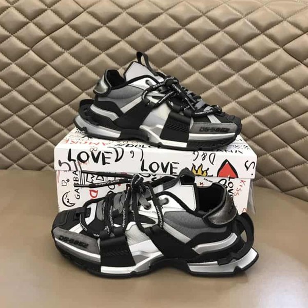 DOLCE & GABBANA SPACE LOW-TOP SNEAKERS IN BLACK AND GREY – DG013 - Image 2