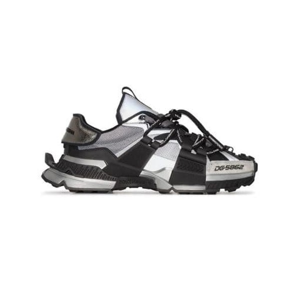 DOLCE & GABBANA SPACE LOW-TOP SNEAKERS IN BLACK AND GREY – DG013 - Image 11