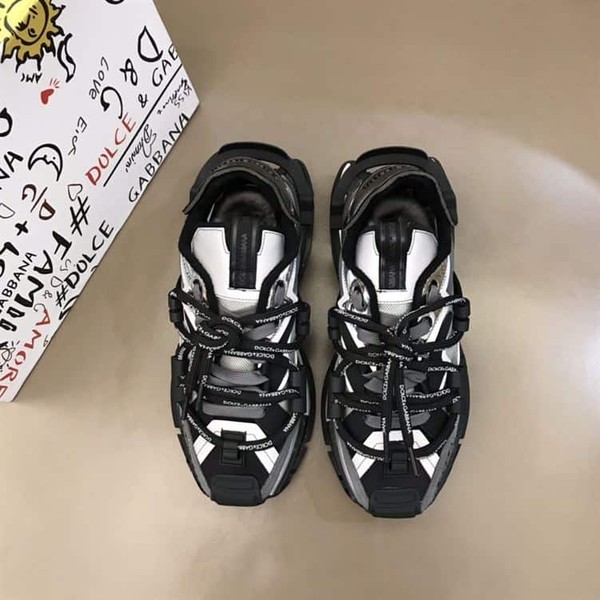 DOLCE & GABBANA SPACE LOW-TOP SNEAKERS IN BLACK AND GREY – DG013 - Image 3
