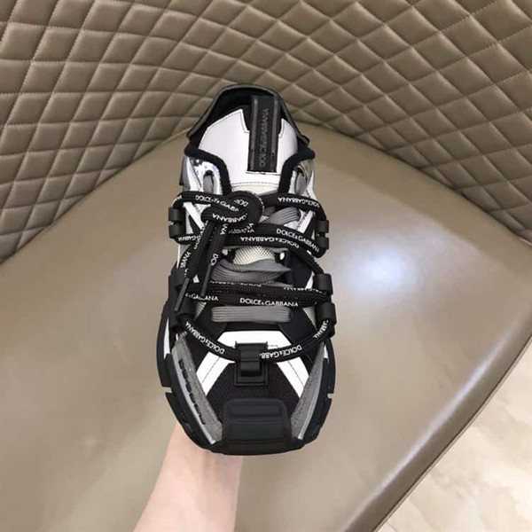 DOLCE & GABBANA SPACE LOW-TOP SNEAKERS IN BLACK AND GREY – DG013 - Image 9
