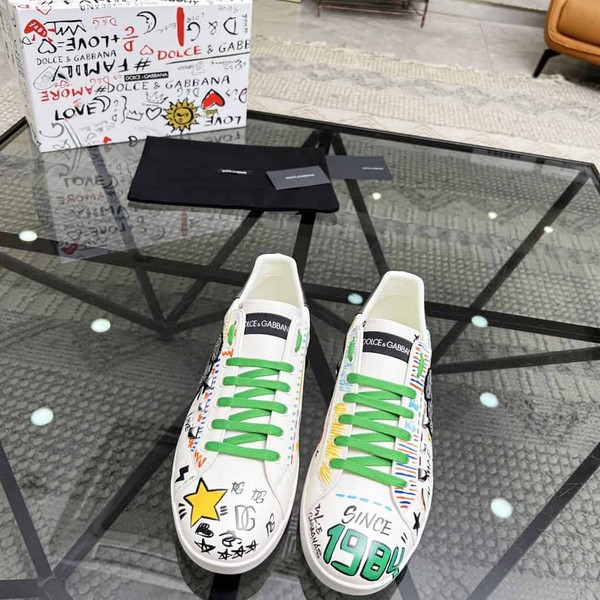 DOLCE & GABBANA GRAFFITI PRINT LOW-TOP SNEAKERS – DG023 - Image 5