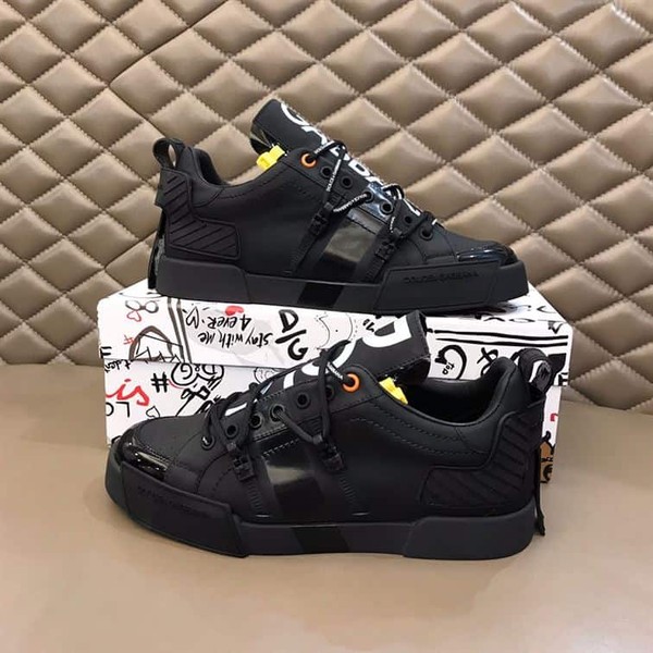 DOLCE & GABBANA PORTOFINO SNEAKER IN CALFSKIN AND PATENT LEATHER – DG032 - Image 2