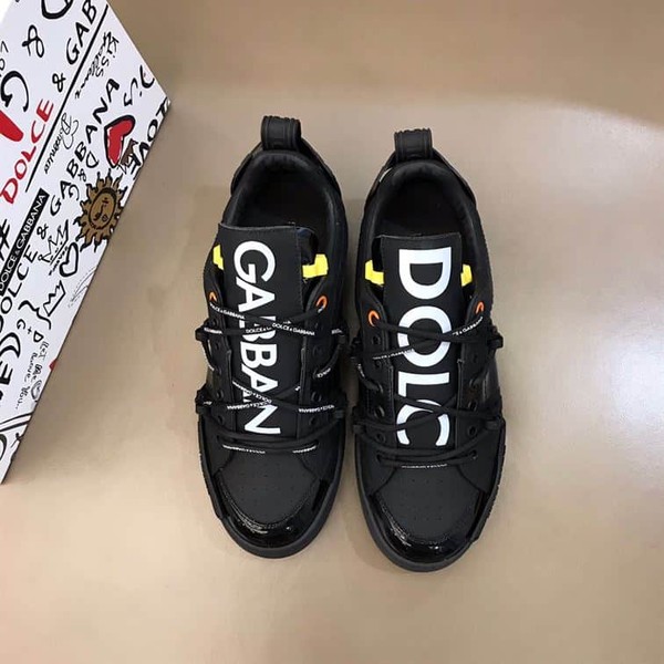 DOLCE & GABBANA PORTOFINO SNEAKER IN CALFSKIN AND PATENT LEATHER – DG032 - Image 3
