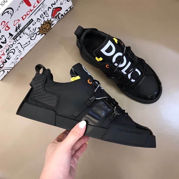 DOLCE & GABBANA PORTOFINO SNEAKER IN CALFSKIN AND PATENT LEATHER – DG032 - Image 4